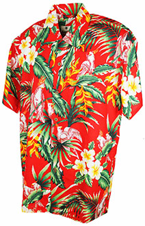 Paradise Birds Red Hawaiian Shirt