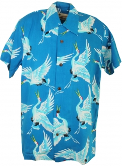 Kyoto Light Blue Hawaiian Shirt