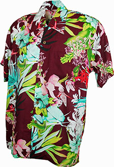 Phuket Burgundy Hawaiian Shirt