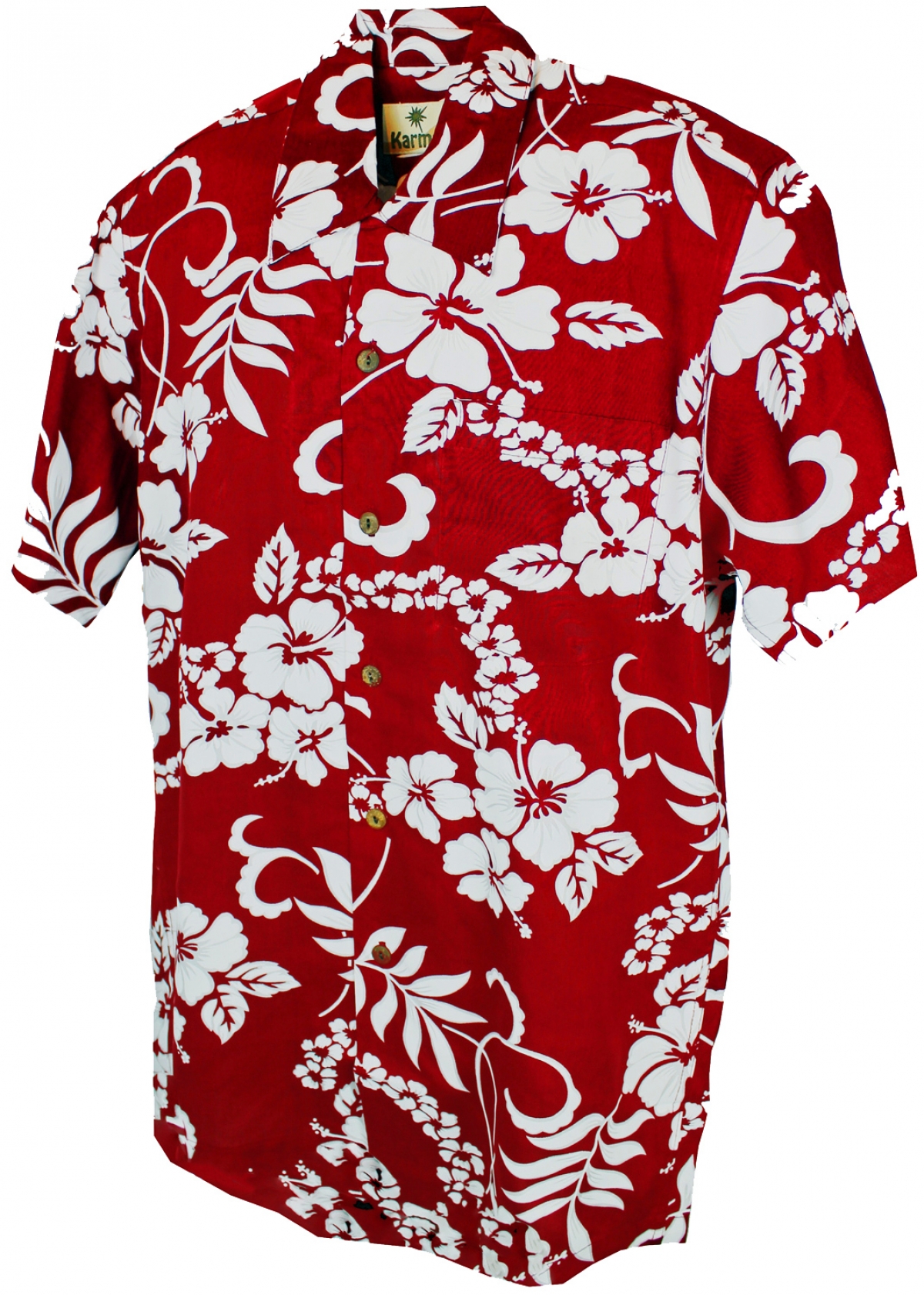 Hawaiian Shirt - Waikiki Bright Red