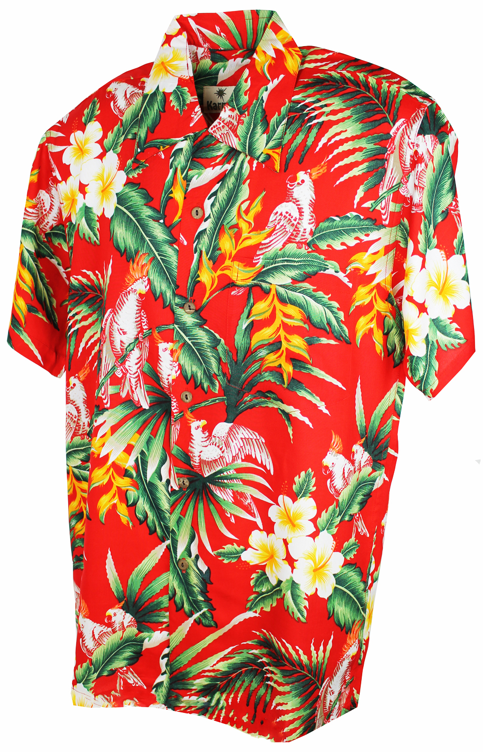Hawaiian Shirt - Paradise Birds Red
